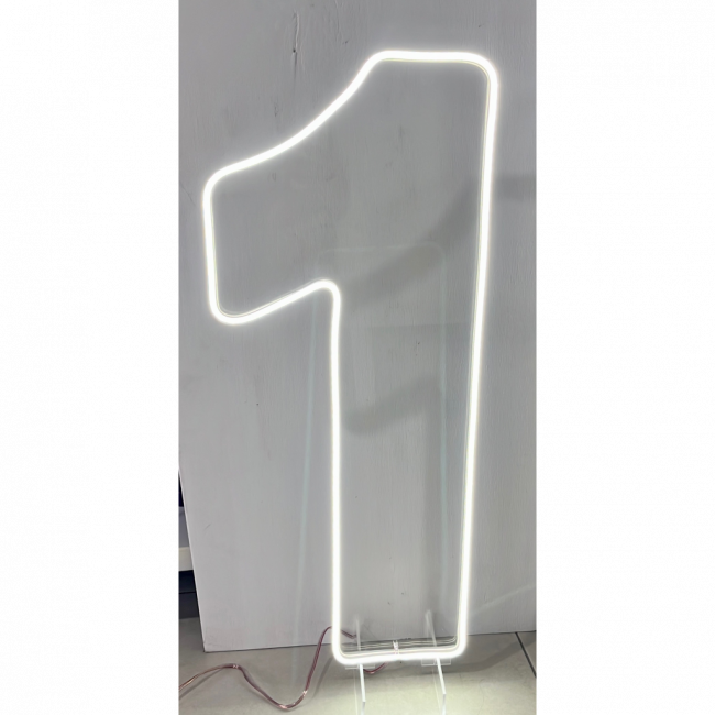 NÚMERO 1 DE LED 60CM