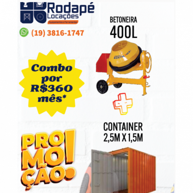 COMBO: Betoneira + Container