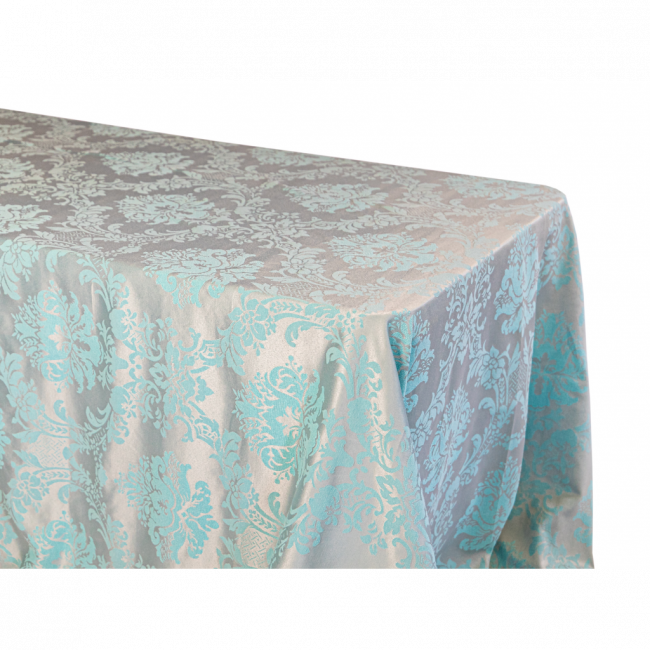 TOALHA 3,80 X 2,60 JACQUARD AZUL/PRATA TIFFANY