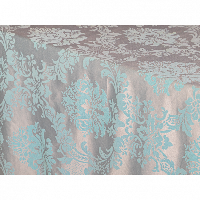 TOALHA 3,80 X 2,60 JACQUARD AZUL/PRATA TIFFANY