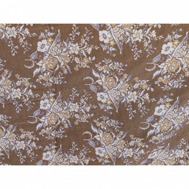 TOALHA 3,80 X 2,60 JACQUARD FLORIDO MARROM