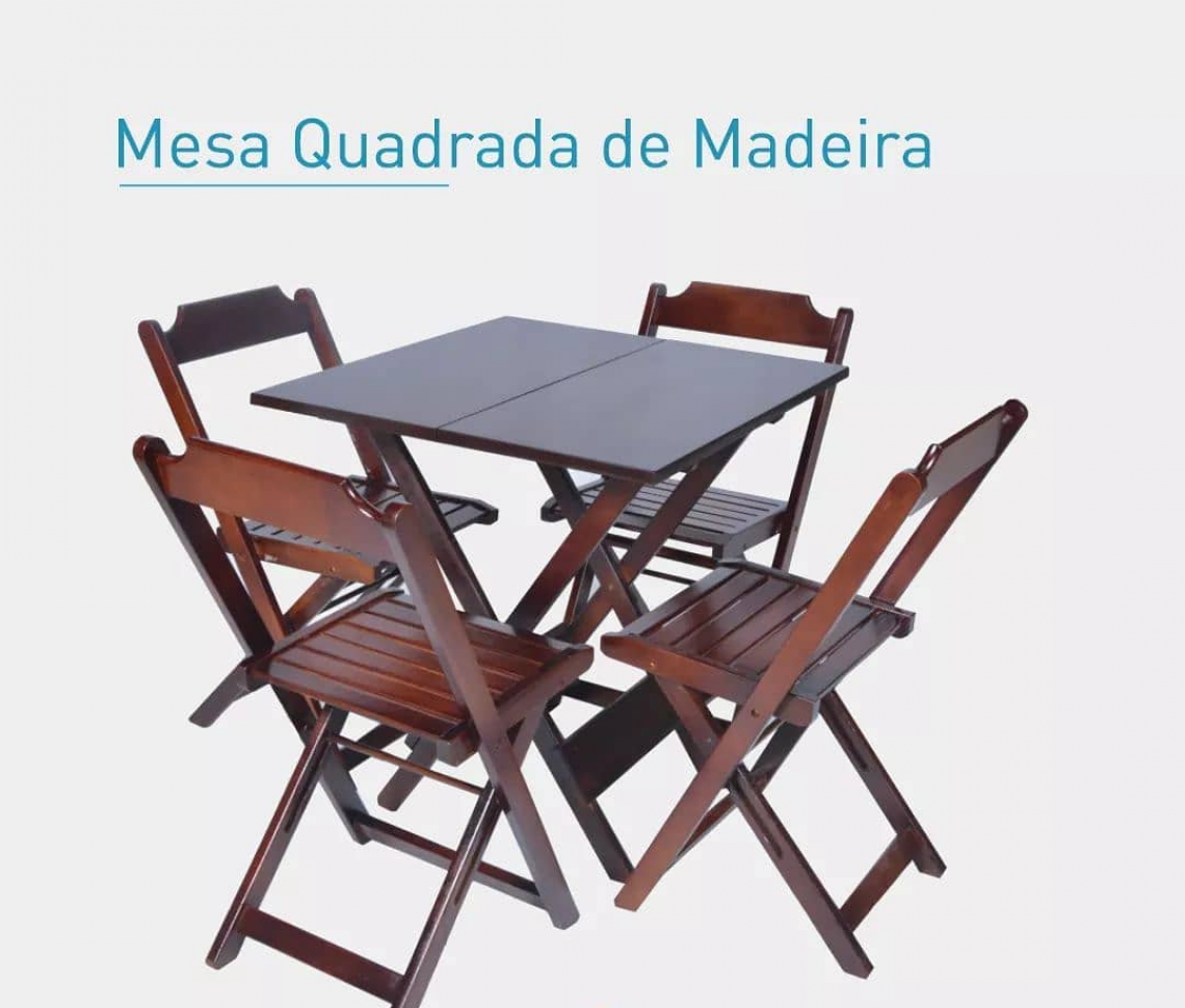 Conjunto de mesa dobrável 