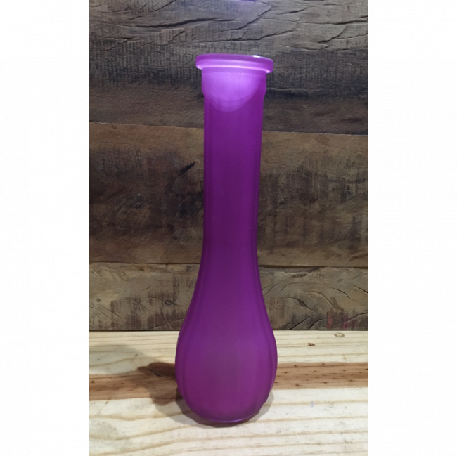 vaso vidro pink 22cm pescoco fino