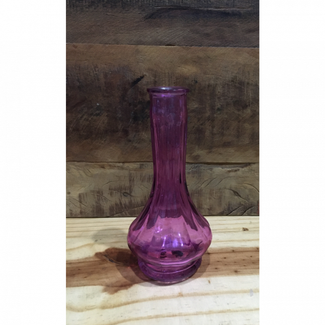 vaso vidro roxo 15cm pescoco fino