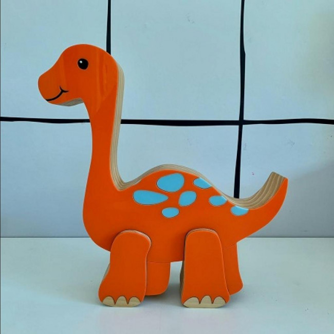 Dinossauro baby laranja