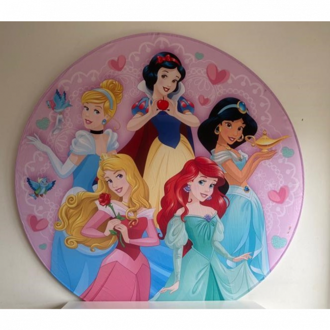 Tecido para painel redondo 5 Princesas Disney