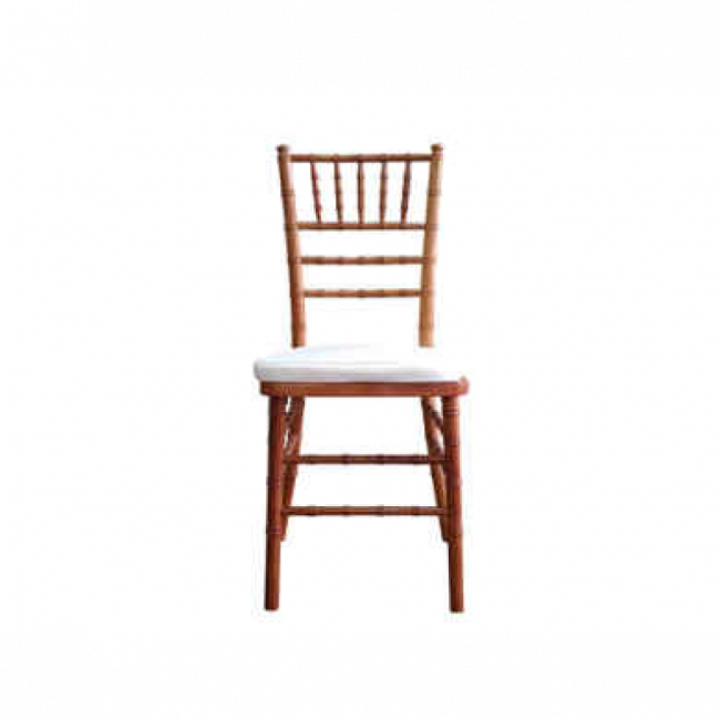 Cadeira Tiffany madeira, assento branco