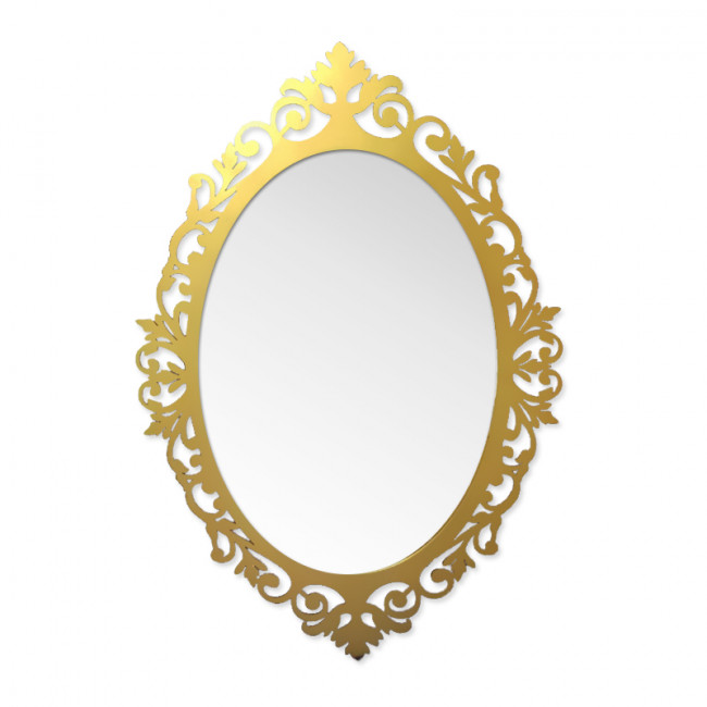 Espelho Moldura MDF Dourada 88x60cm