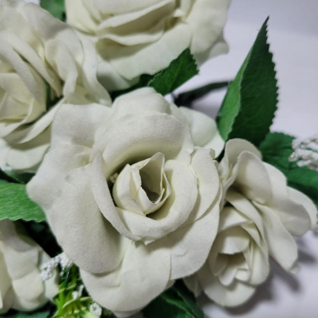 2 Mini Arranjo de flor branco