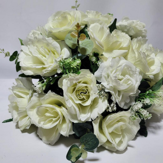 Arranjo de flor branca G para casamento (Artificial)