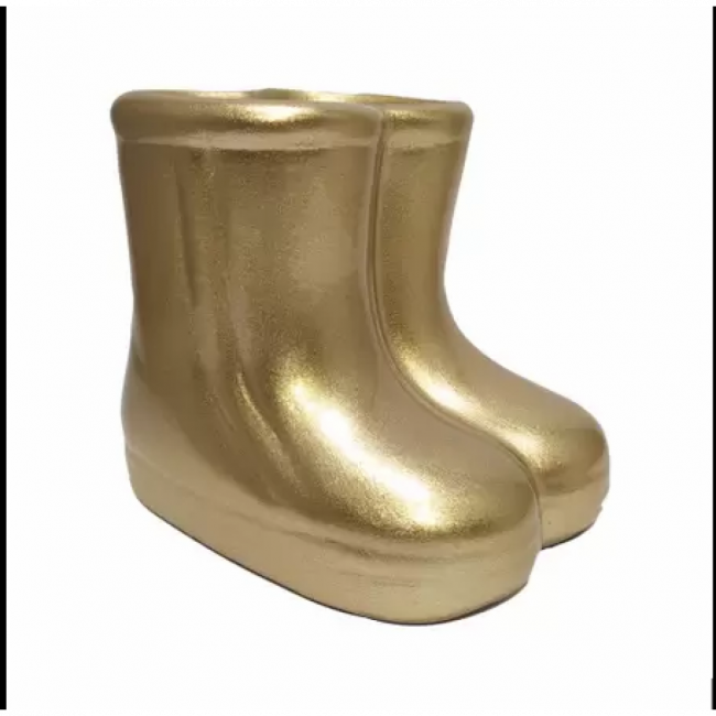 Botinha de cerâmica dourada