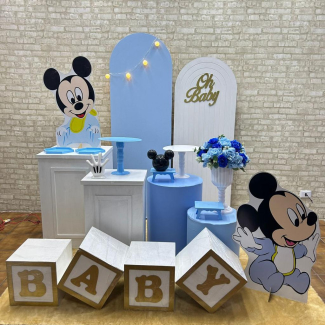Decoração Chá de Bebê Menino Mickey