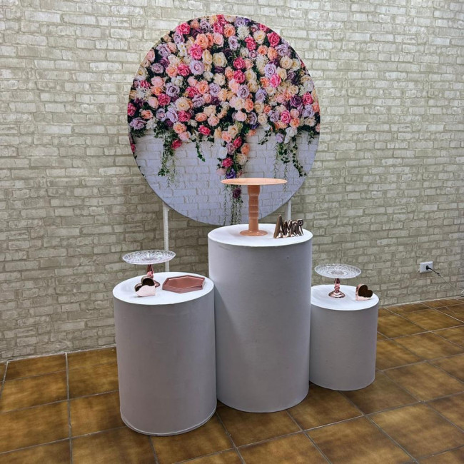 Decoração Flores Rosa e tijolinho ( Modelo 2)