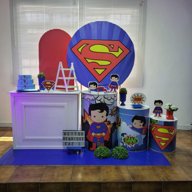 Decoração Superman Baby ( Pegue e monte Premium)