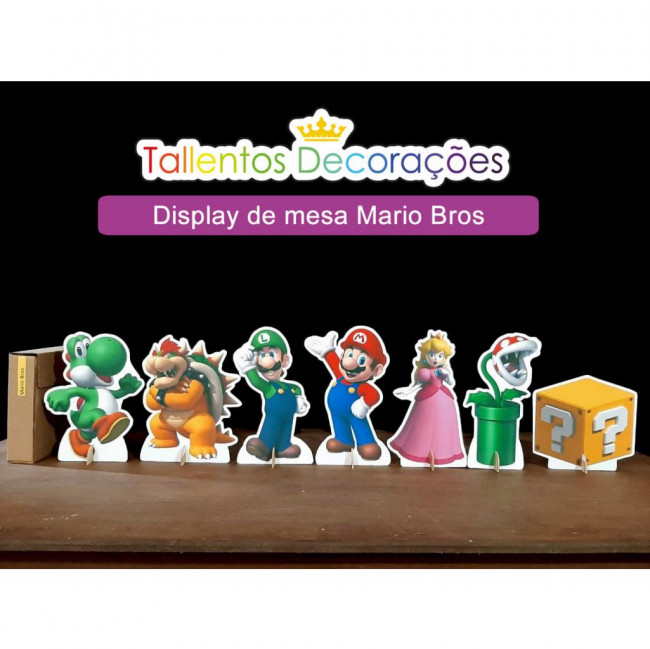 Display de mesa Mario Bros - 7 peças