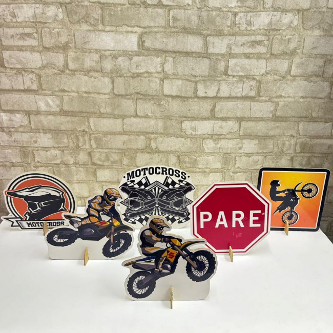 Display de mesa Motocross - 6 peças
