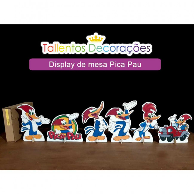Display de mesa Pica Pau - 6 peças