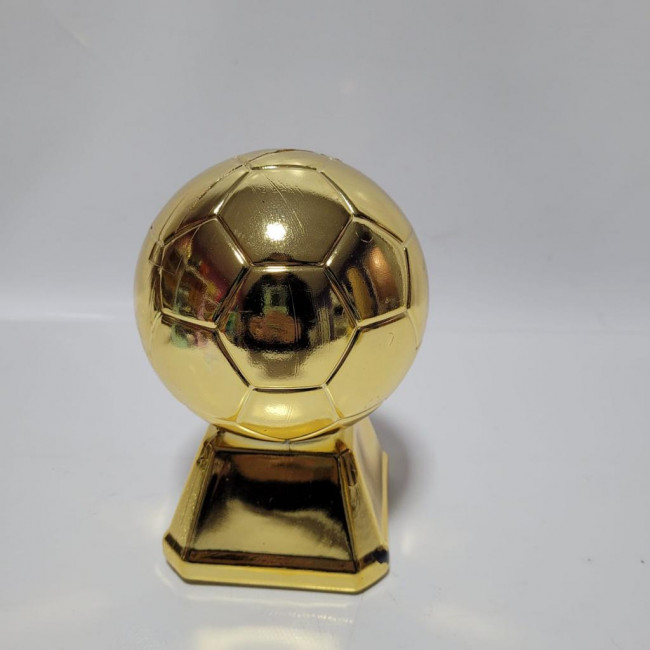 Enfeite Decorativo Troféu De Bola  Dourado Plástico