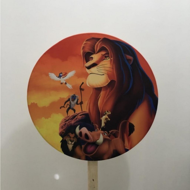 Capa Rei Leão painel redondo 80cm