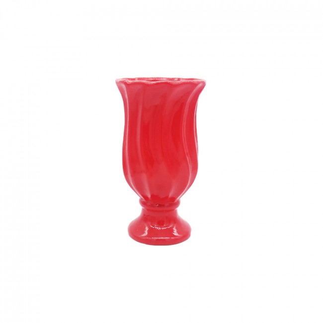 Vaso em cerâmica (médio) vermelho