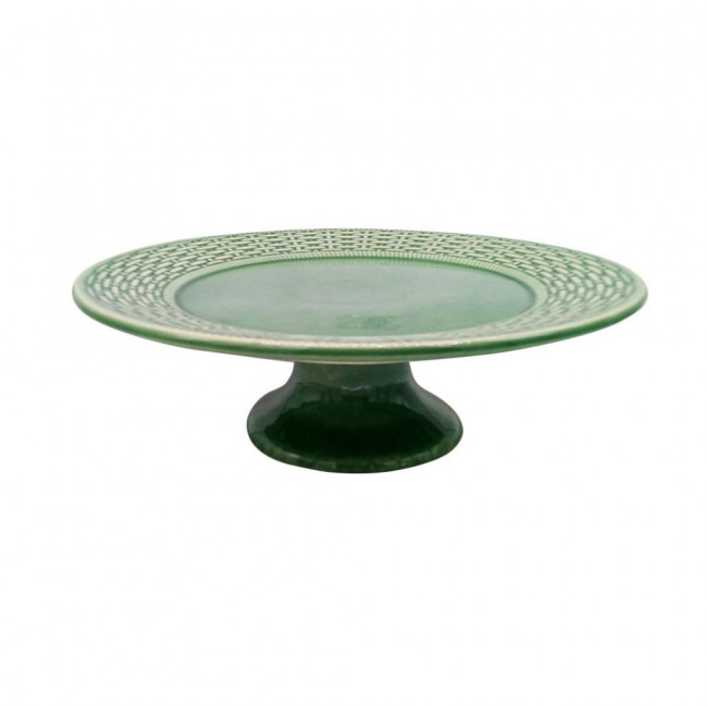 Prato em cerâmica verde Cestinha (grande- Ø33x10cm)