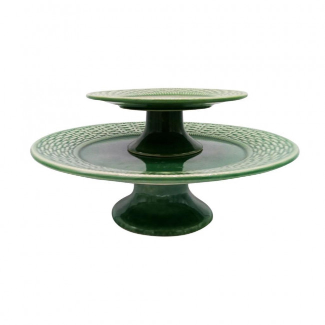 Prato em cerâmica verde Cestinha (médio- Ø28x10cm)