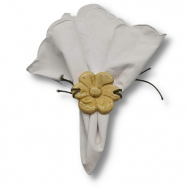 Porta guardanapo (individual) flor madrepérola