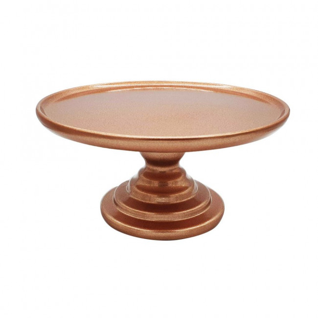Prato em cerâmica cobre/ rosê (27cm)