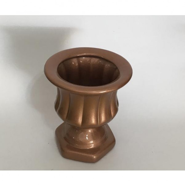 Vaso Rose Gold/ Bronze/Cobre Louça M (16Dx18A)