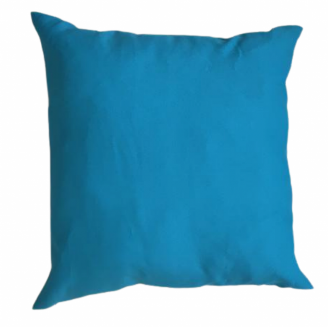 Almofada azul capa tecido  (40Cx40L) Piquenique