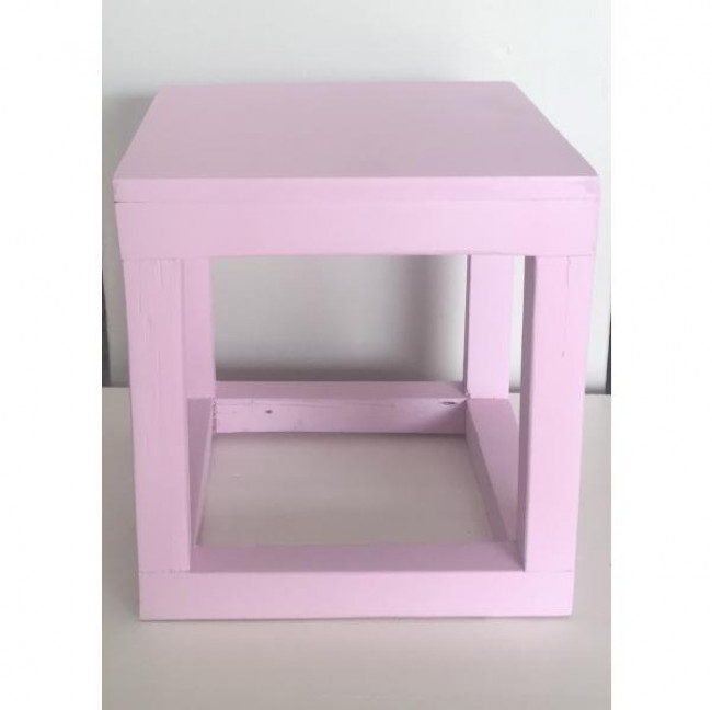 Cubo de mesa rosa 19,5 x 19,5 x 20,5 cm Altura