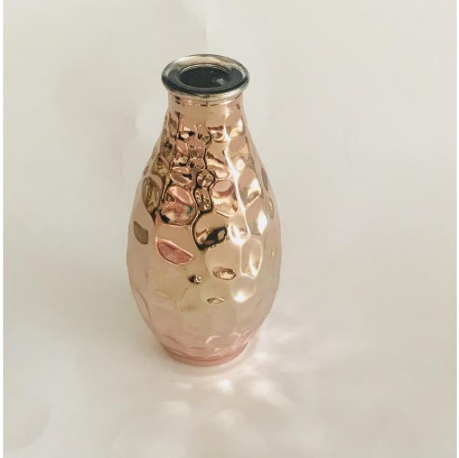Vaso Rose Gold/ Bronze/Cobre Louça P (4Dx14A)