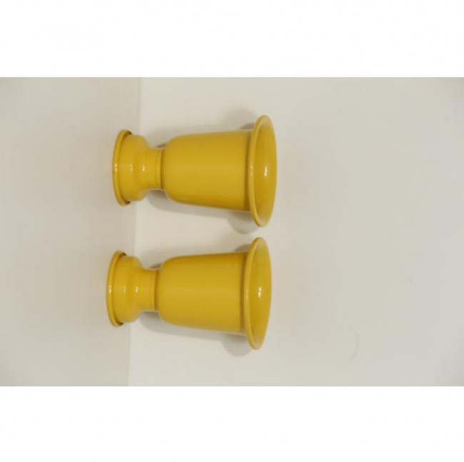 Vaso Amarelo Alumínio Alto Redondo M (13Dx17A)