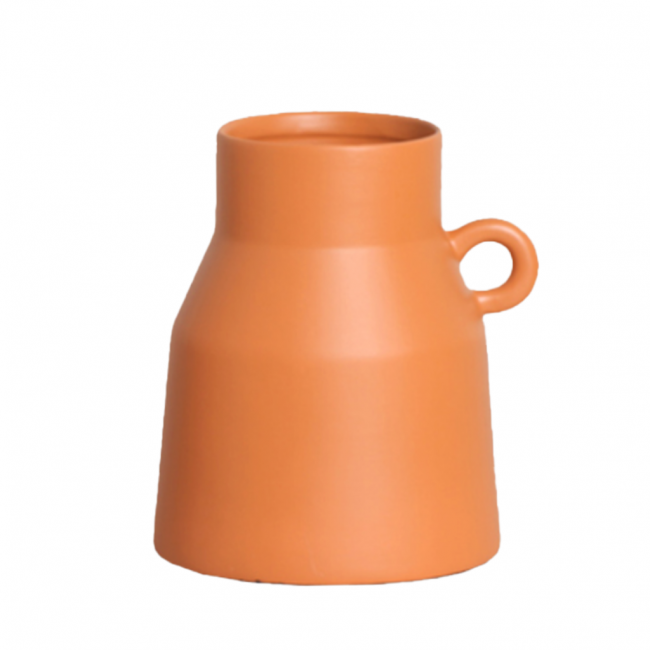 Vaso Laranja Caramelo (20A x 16D x  9,5 boca)