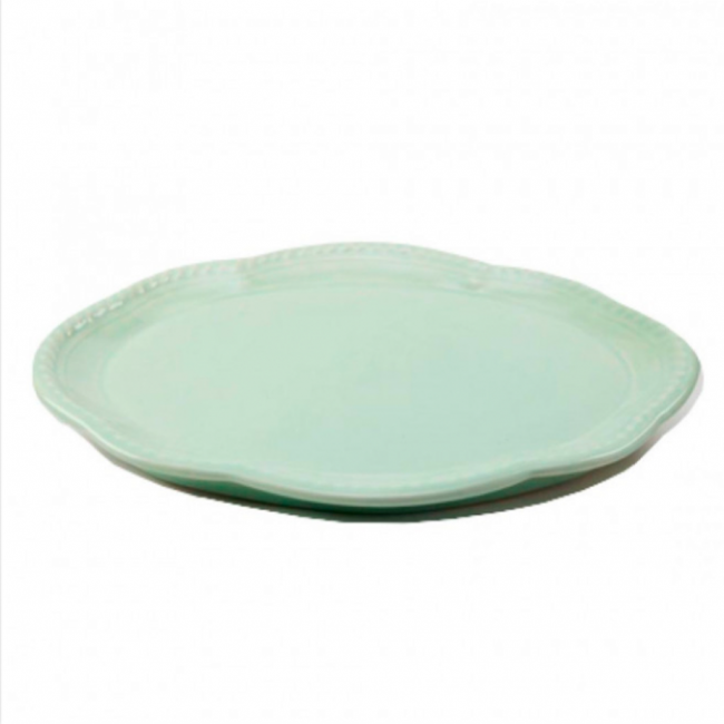 Bandeja Verde Candy Color Oval Louça M (34CX25Lx2,5A)
