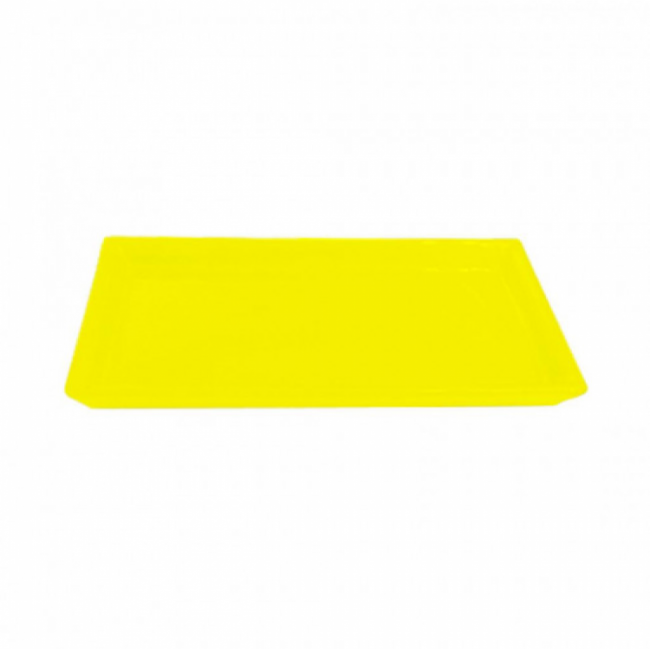 Bandeja Amarela Retangular Louça M (31Cx16,5Lx2A))