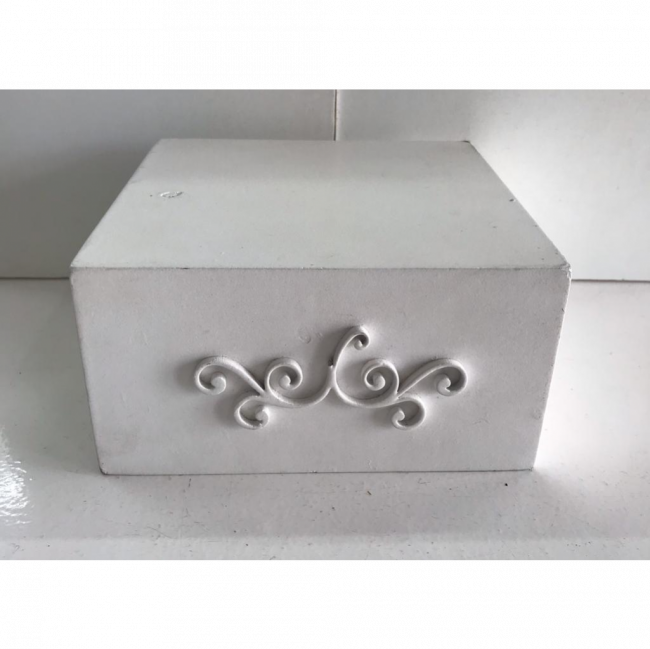 Caixa Branca Quadrada Mdf P (15Cx15Lx7,5A)