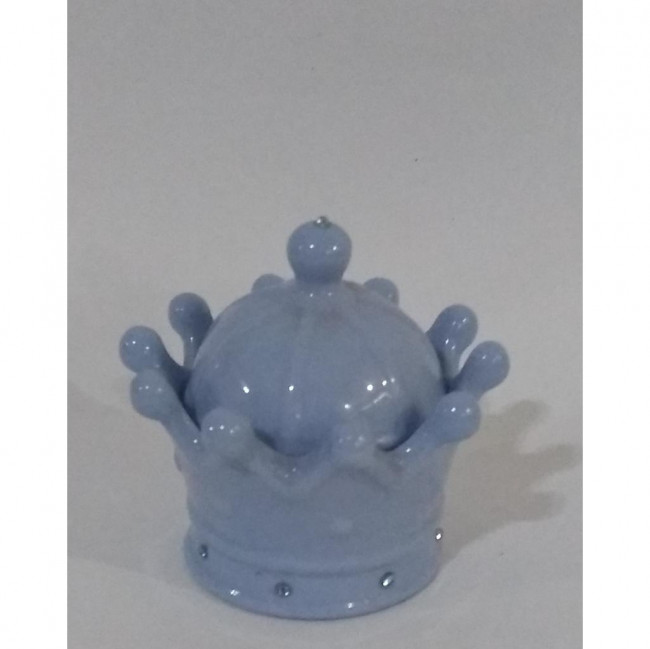 Coroa azul louça  P Príncipe/ Princesa , Chá revelação   5 x 7 cm altura