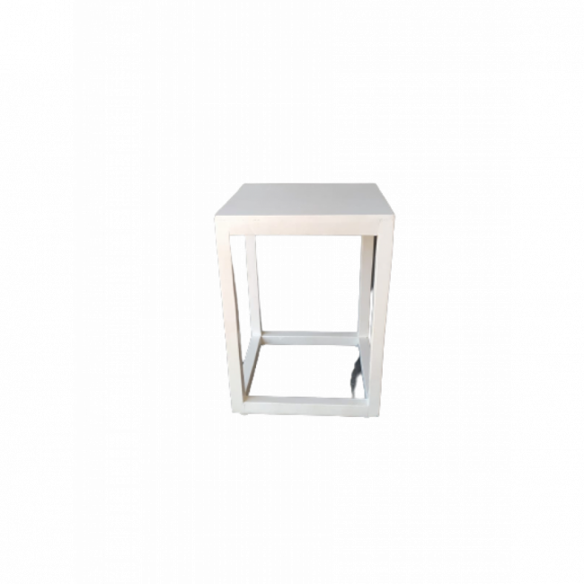 Mesa branca cubo MDF GG 60 x 59 x 74,5 cm Altura