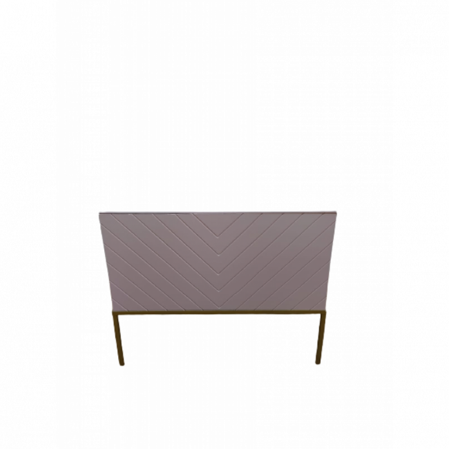 Mesa rosa  com dourada 99 x 48 x 82 cm Alt