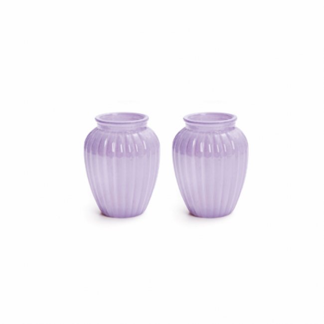 Mini vaso de vidro lilás