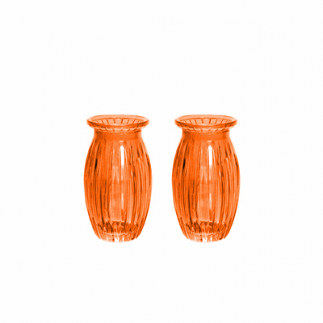 Mini vaso em vidro laranja (11A x 6D)