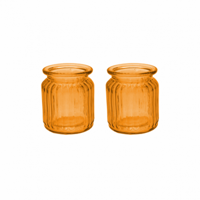 Mini vaso em vidro laranja (9,5A x 8D)