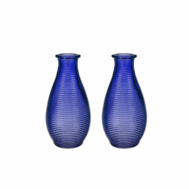 Mini vaso vidro azul (14A x 7D)