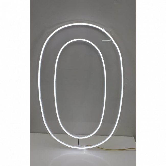 Número zero  neon led  (59A)