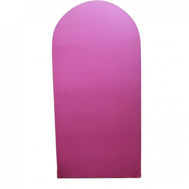 Painel rosa chiclete arredondado romano MDF 90L x 222A cm