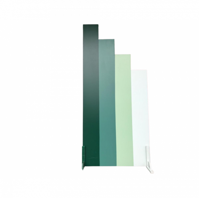 Painel verde escada MDF 100L x 223A cm