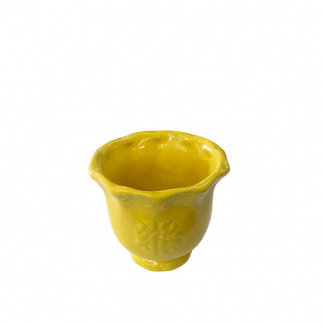 Vaso Amarelo Louça PP (10Dx9A)