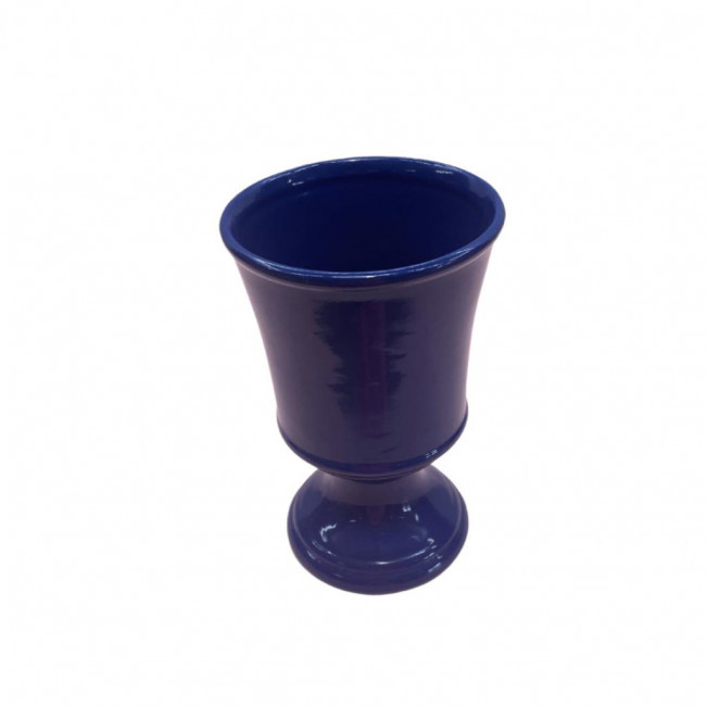 Vaso Azul Escuro Alto Redondo Louça  M AD (12,5Dx20A)