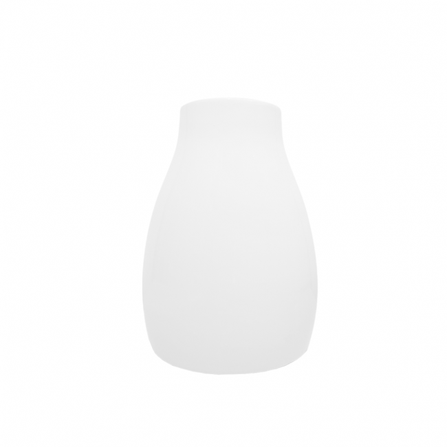 Vaso cogumelo branco G (13,5D x 20,5A x 7,5 boca)